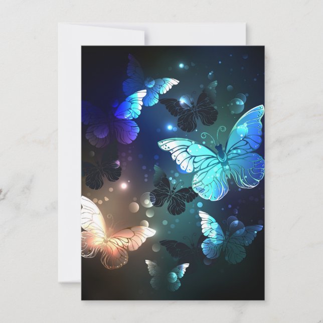 Fluttering Night Butterfly Anteckningskort (Framsida)