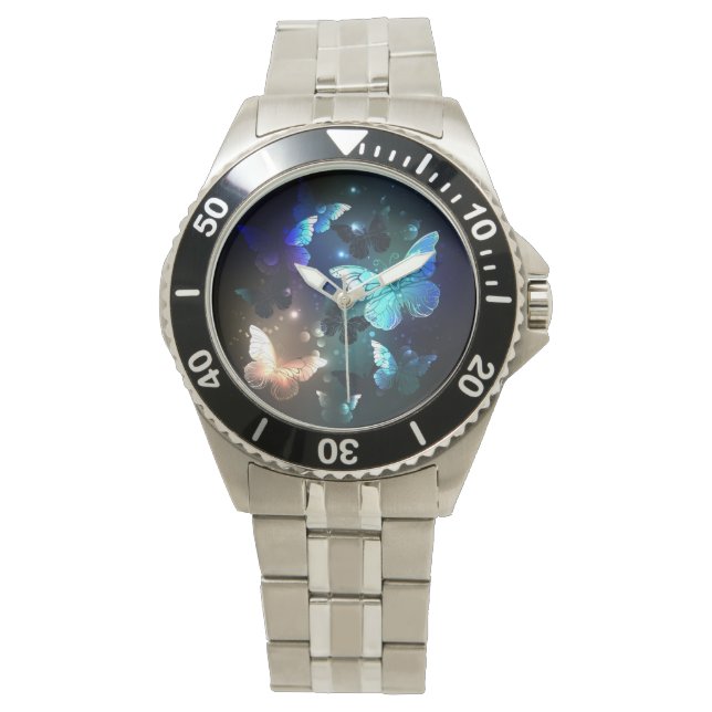 Fluttering Night Butterfly Armbandsur (Framsida)