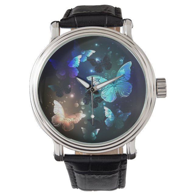 Fluttering Night Butterfly Armbandsur (Framsida)