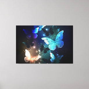 Fluttering Night Butterfly Canvastryck