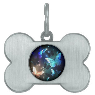 Fluttering Night Butterfly ID-bricka Husdjur