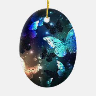 Fluttering Night Butterfly Julgransprydnad Keramik