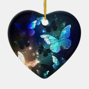 Fluttering Night Butterfly Julgransprydnad Keramik