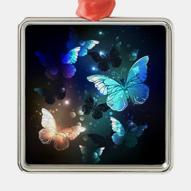 Fluttering Night Butterfly Julgransprydnad Metall (Framsidan)