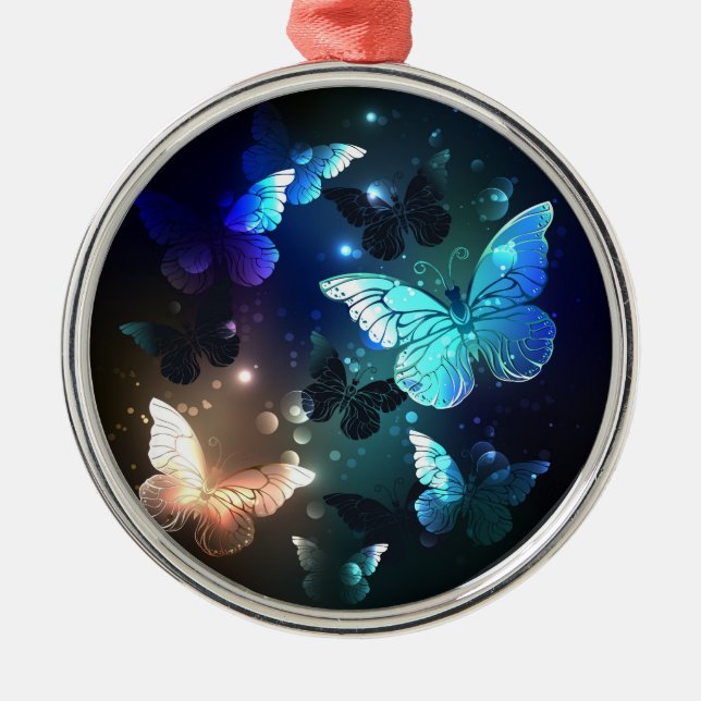 Fluttering Night Butterfly Julgransprydnad Metall (Framsidan)