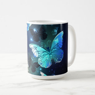 Fluttering Night Butterfly Kaffemugg