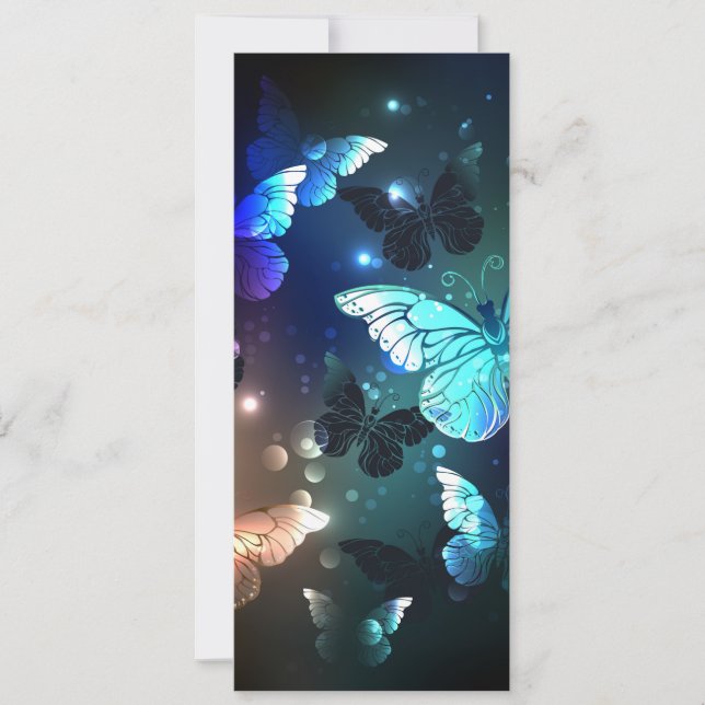 Fluttering Night Butterfly Kort (Framsida)