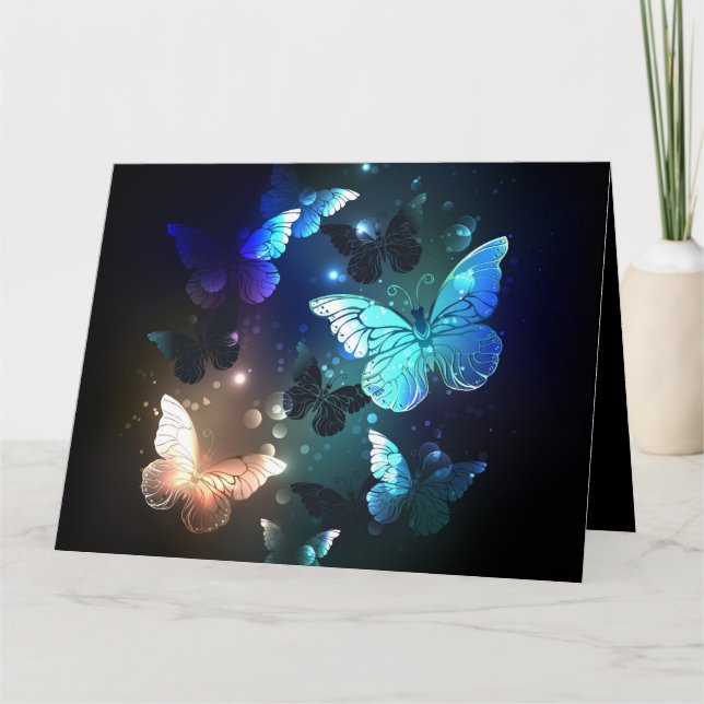 Fluttering Night Butterfly Kort (Framsida)