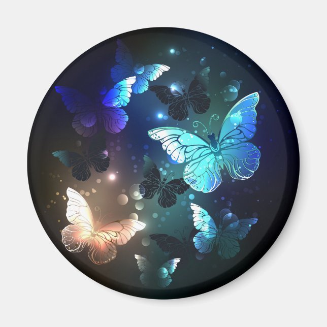Fluttering Night Butterfly Magnet (Framsidan)