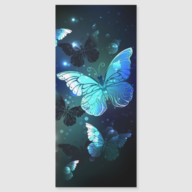 Fluttering Night Butterfly Magnetisk Inbjudningskort (Framsida)