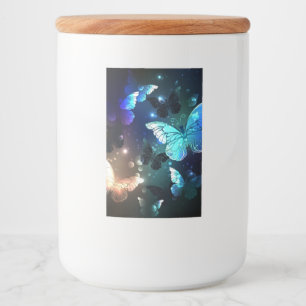 Fluttering Night Butterfly Mat Etikett