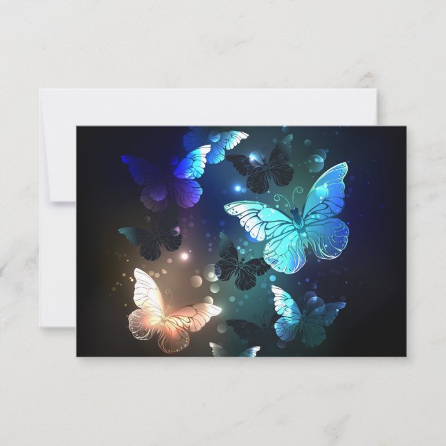 Fluttering Night Butterfly Tack Kort (Framsida)