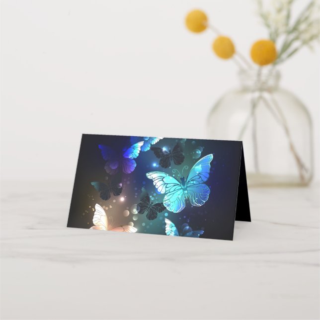 Fluttering Night Butterfly Tidsbeställning Kort (Framsida)