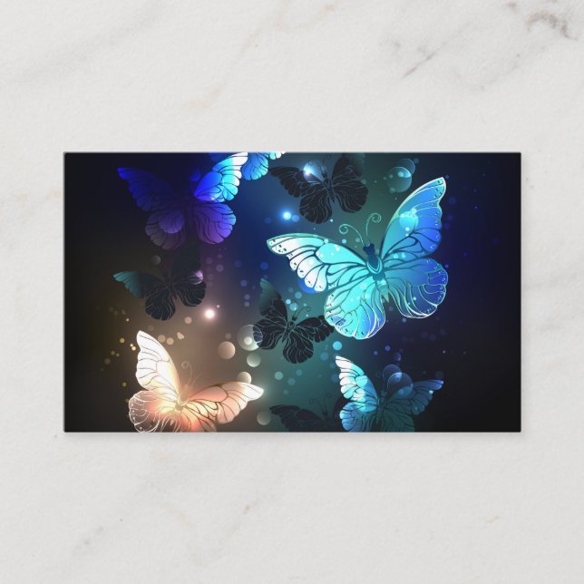 Fluttering Night Butterfly Visitkort (Framsida)
