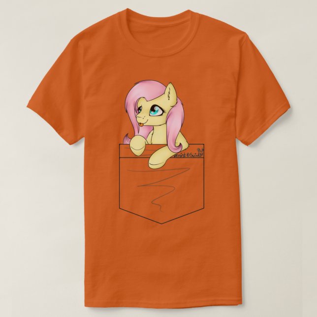 Fluttershy Pocket T Shirt (Design framsida)