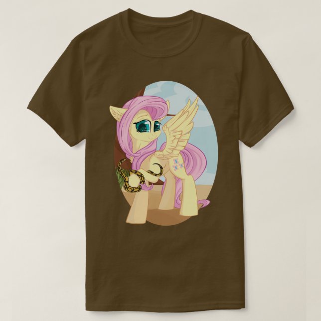 Fluttershy with Boll Python MS Paint Gleamy Dreams T Shirt (Design framsida)