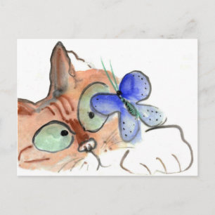 Fluttrande Curiosity flyger i det förflutna Kitten Vykort