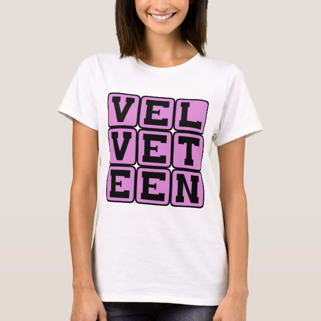 Fluwelen, Liknar Sammet Tee (Framsida)