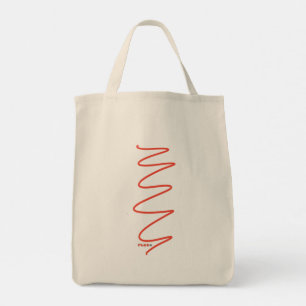 Flux Swirl Canvas Tote Bag - Röd Tygkasse