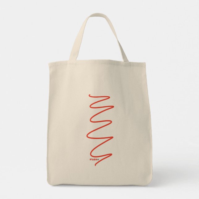 Flux Swirl Canvas Tote Bag - Röd Tygkasse (Baksida)