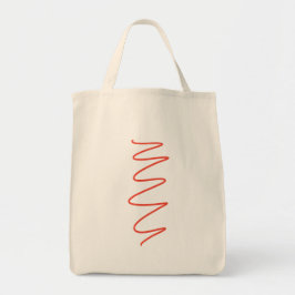 Flux Swirl Canvas Tote Bag - Röd Tygkasse