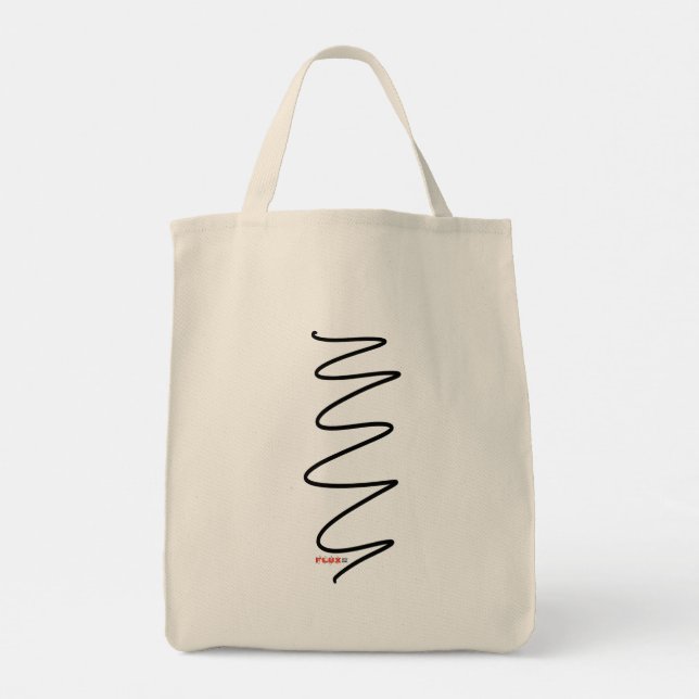 Flux Swirl Canvas Tote Bag - svart Tygkasse (Baksida)