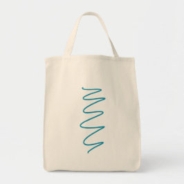 Flux Swirl Canvas Tote Bag - Teal Tygkasse