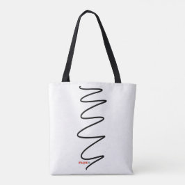 Flux Swirl White Tote Bag - svart Tygkasse