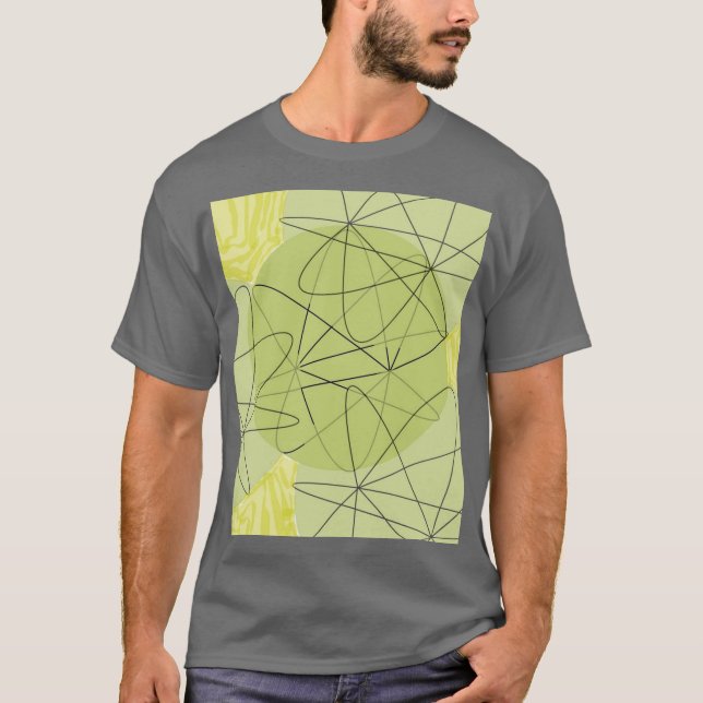  Fluxos em Verde   T Shirt (Framsida)