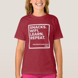 FLVS Snacks. WiFi. Lär dig. Upprepa. T-Shirt (Berr