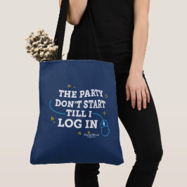 FLVS The Party Don't Start, Marinblå/Vit Tygkasse