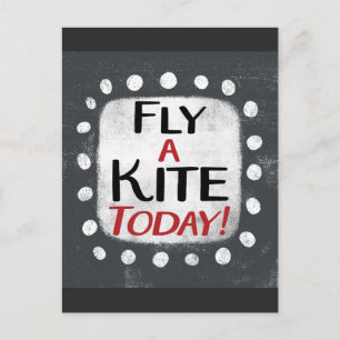 Fly A Kite Today-vykort Vykort