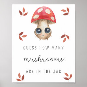 Fly agaric - Hur många svampar, babyduschspel Poster