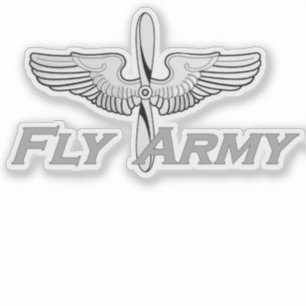 Fly Army Grått Klistermärken