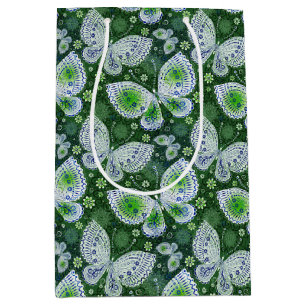 Fly Away Paisley Butterfly Print Grönt