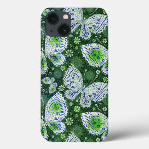 Fly Away Paisley Butterfly Print Grönt
