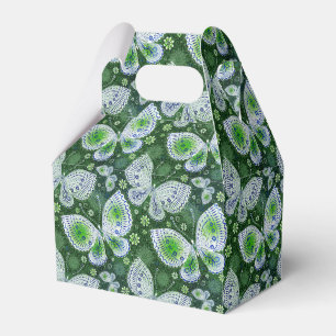 Fly Away Paisley Butterfly Print Grönt Presentaskar