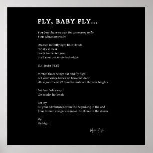 Fly baby poster inspirerande dikt poetry