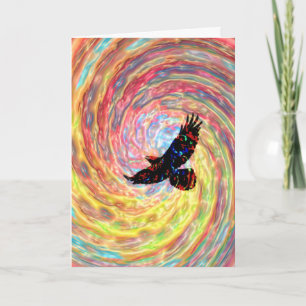 Fly Bird Digital Art Birthday Kort