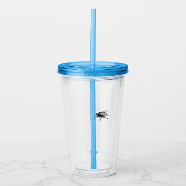 Fly Buddy blue acrylic tumbler Take Away Mugg (Framsida)