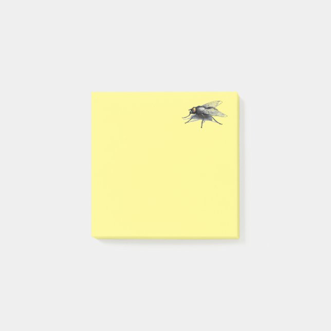 Fly Buddy gult Note-dynor Post-it Block (Framsida)