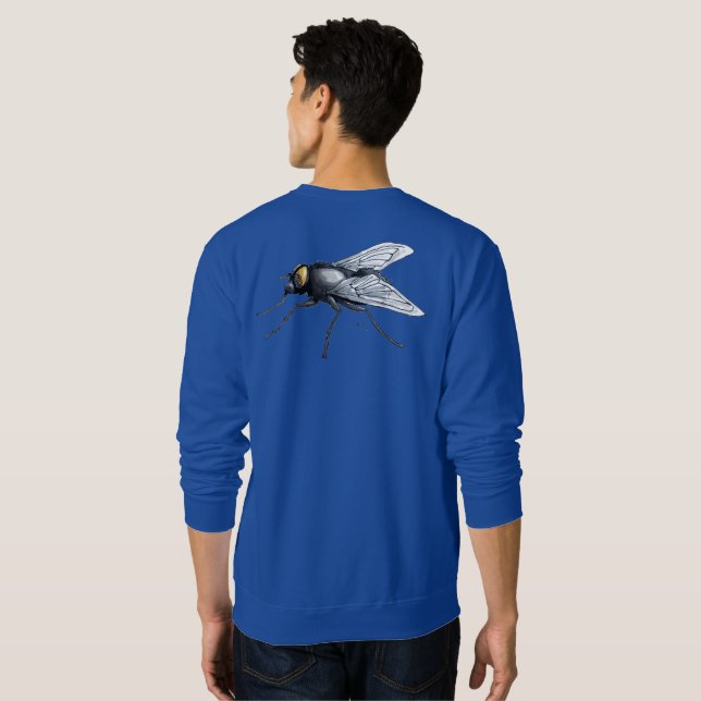 Fly Buddy manar blue sweatshirt back (Hel baksida)