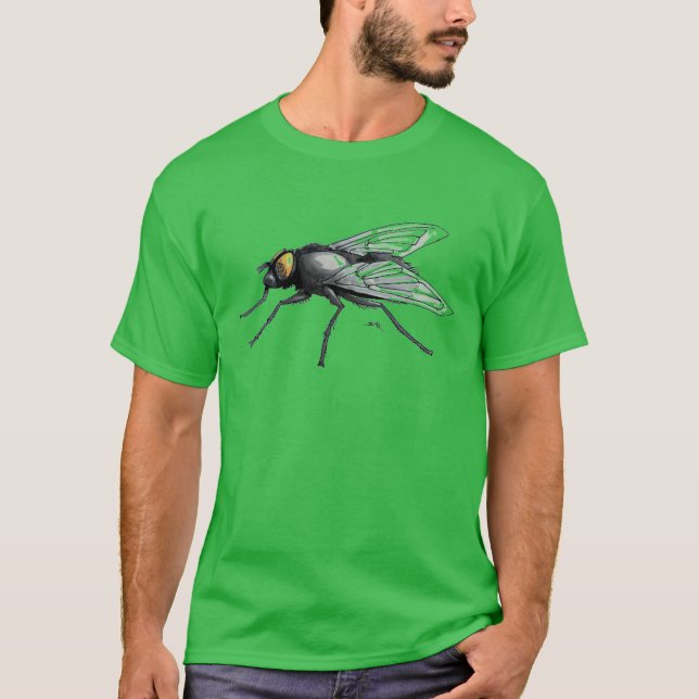 Fly Buddy manar grönt t-shirt (Framsida)