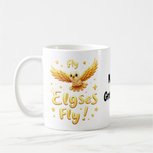 Fly Elgses Fly Inspirerande Örn Konst Kaffemugg