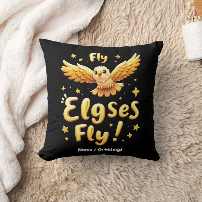 Fly Elgses Fly Inspirerande Örn Konst  Kudde (Filt)