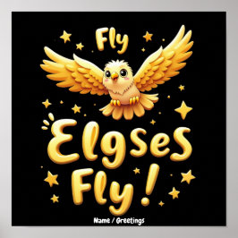 Fly Elgses Fly Inspirerande Örn Konst Poster