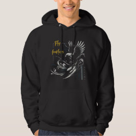 Fly Fearless - Majestätisk Örn Konst Hoodie