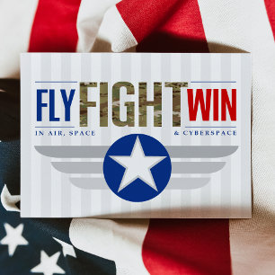 Fly Fight Win Luft Force grundläggande militär utb Kort