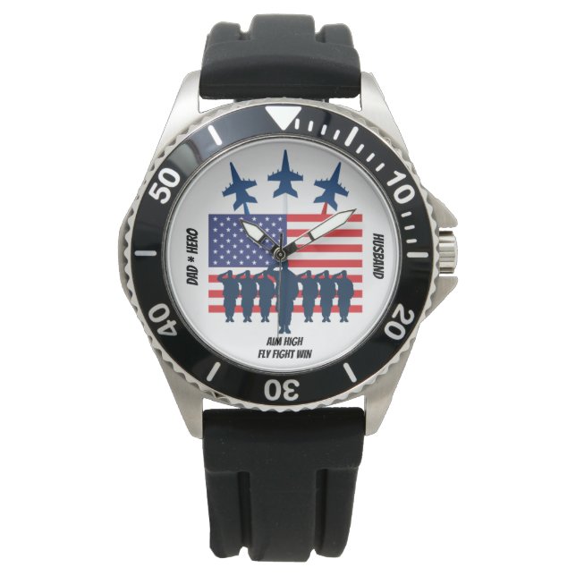 Fly Fight Win Personlig Watch Armbandsur (Framsida)