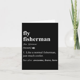 Fly Fisherman Definition Funny Flygfiske Kort